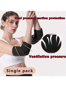 Atmungsaktiver Ellbogenschutz, Tennis-Ellbogenschutz, Armschutz Unisex Sport verstellbarer Ellbogenschutz für 45-110 kg (Einzelpack) - Verschiedenfarbig - Übersicht 12