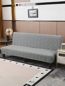 1 件提花沙发床罩，防滑、可机洗、易于安装、无扶手沙发保护罩、涤纶材质、波浪纹理图案、沙发保护罩弹性贴合罩可拉伸罩 - 淺灰色 - 查看 5
