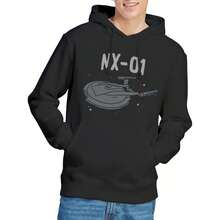 Star Trek Herren The OG NX Class Hoodie (Schwarz) - Kaffeebraun - Übersicht 6
