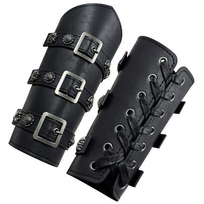 Two-Piece Handmade Halloween European Medieval Retro Knight Wristband COSPLAY Stage Costume Props