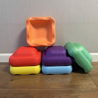 Toddler Stepping Stones For Kids – 6PCS Balance Stones For Indoor Outdoor Play, Stackable Sensory Stones For Obstacle Course And Motor Skills Development