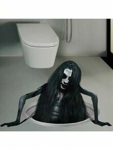 1PC Halloween Ghost Floor Stickers - Removable Horror Witch Scratch Wall Stickers For Home & Office Party Decorations, Halloween Decoration Stickers