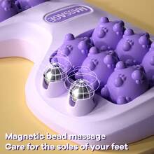 Portable Dual Foot Massage Roller Reflexology Tool With Magnetic Beads For Home And Office Use