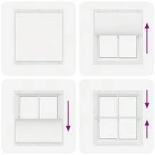 Tenda plissettata Bianca 115x150 cm larghezza tessuto 114,4 cm - Bianco - Visualizzare 7