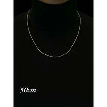 Solid 925 Silver Venetian Chain Necklace | Women's And Men's | 40cm To 70cm - 銀色 - 查看 8