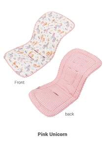 1 件舒适婴儿推车座椅垫，可翻转高脚椅垫