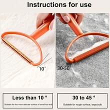 1pc Double-Sided Pet Hair Removal Brush, Effortless Pet Hair Remover - Portable Hair Remover Professional Version, Powerful Hair Remover Suitable For Carpets, Car Mats, Blankets, Clothes, Furniture, Fast And Deep Cleaning Solution, Easy To Remove Dog And Cat Hair, Easy To Clean Hair Scraper, Ideal Choice For Pet Owning Families