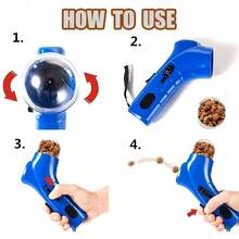 Small Dog & Cat Snack Toy - Handheld Interactive Dispenser With Clear Storage, Perfect For Training & Travel - Red - View 3