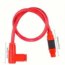 High-Performance Iridium Spark Plug Cables For Motorcycles - Durable, Heat-Resistant Rubber With Metal Clips, Fit For Dirt Bikes, ATVs, Scooters & Mopeds, Motorcycle Accessories, Vibrant Color Options, Heatresistant Rubber