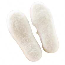 Plantillas de piel de oveja para mujeres y hombres, plantillas de lana gruesas y cálidas con forro de felpa esponjoso para zapatos, botas y pantuflas