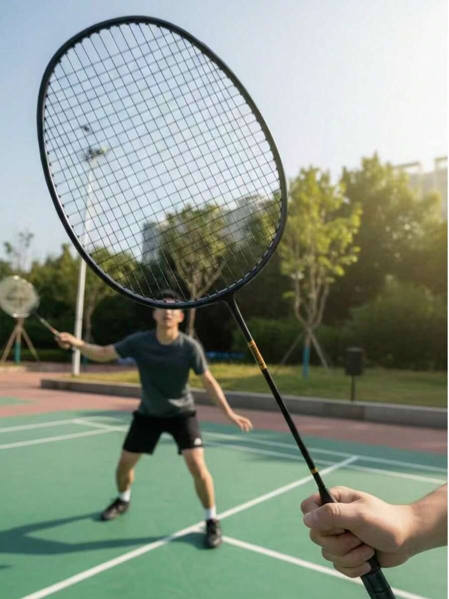 轻如鸿毛。专业羽毛球拍 | 减震防滑手柄 | 周末竞技/日常燃脂利器/冠军级碳纤维羽毛球拍 | 3秒快速回弹 | 业余比赛及家庭娱乐轻松驾驭/掌握专业比赛级手感 | 适合健身休闲 | 经久耐用，不易散架 - 黑色 - 查看 1