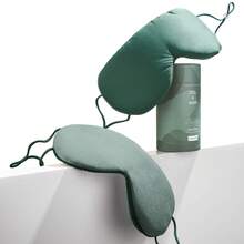 Zoesmien Mască de somn moale pentru ochi, care blochează lumina, cu două fețe calde și reci pentru iarnă și vară