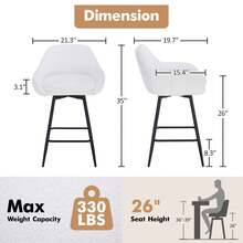 Barstools - White - View 3