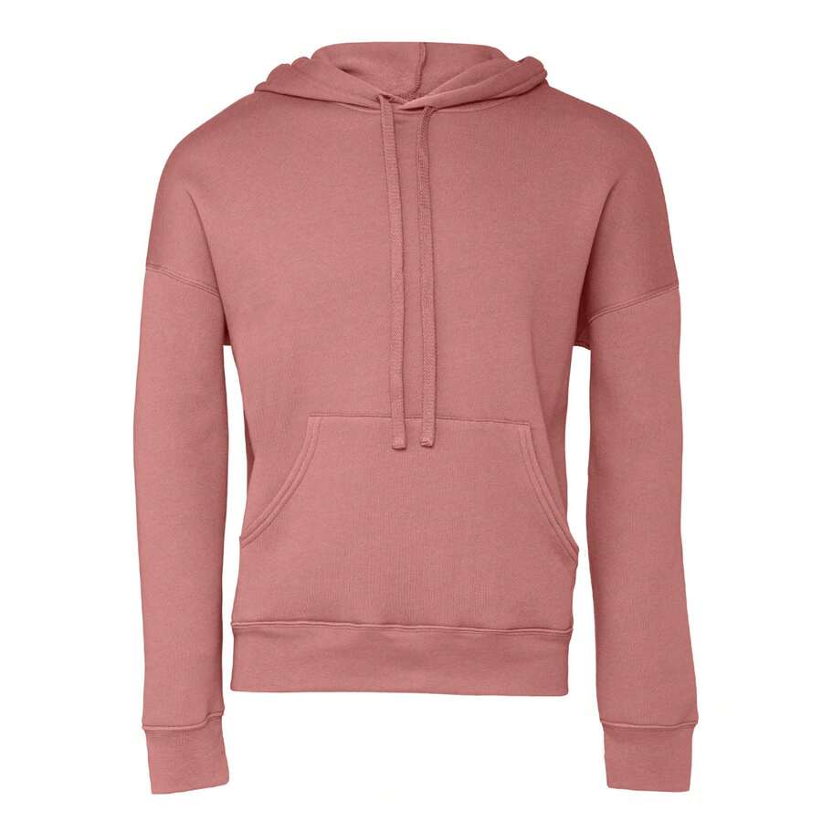 Unisex Adult Sponge Fleece Pullover Hoodie (Mauve) - Mauve Purple - View 1