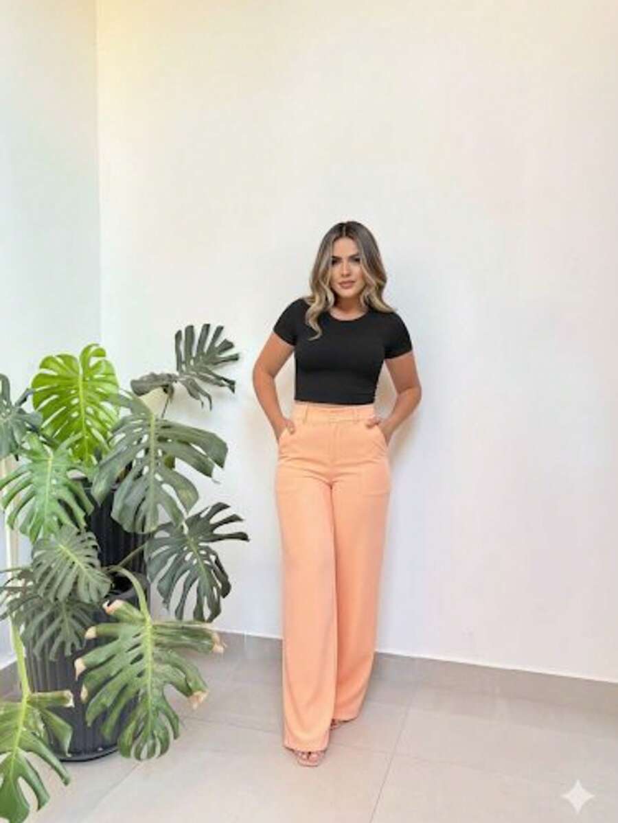 Serena Pantalona Tailored Trousers - 淡橙色 - 查看 1