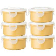 6pcs/3pcs Children's Food Storage Containers, 300ml, PP5, Microwave Friendly, Leak-Proof, Snack Storage Boxes, Multi-Function Meal Prep Containers