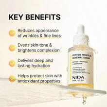 NIDA Peptide Propolis Renewal Serum | Wrinkles Fine Lines Aging Skin Daily Radiant,Youthful Look, Wrinkles, Fine Lines - Màu Mù tạt vàng - Xem 4