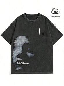Unisex Casual Short-Sleeve T-Shirt With Graphic Print And Round Neck For Men, For Going Out, Gift For Boyfriend - 1 - 查看 2