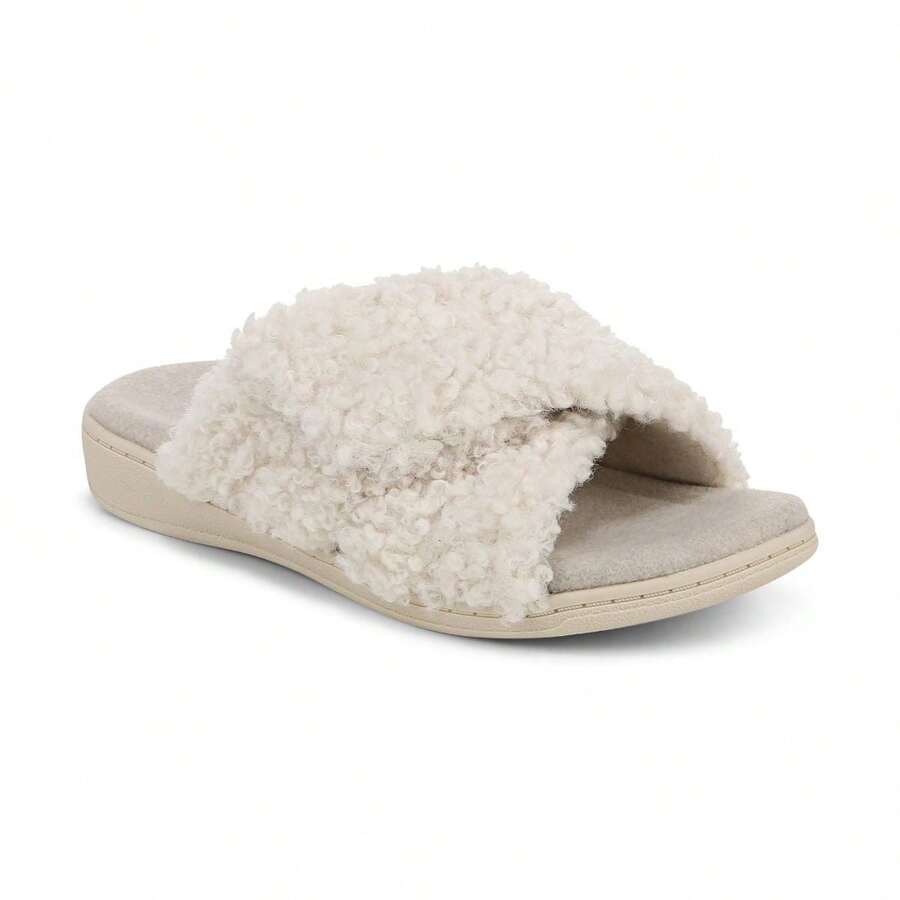 Vionic Women's Relax II Slippers - Womens Shoes - 奶油色雪絨花 - 查看 1