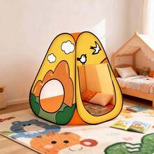 1 set Maisonnette pour enfants, maison en tissu Oxford style forêt d'automne, tente de jeu pour enfants, maison de jeu, tunnel de jeu, pour utilisation intérieure et extérieure, sans assemblage requis, ouverture rapide, espace indépendant secret pour enfants