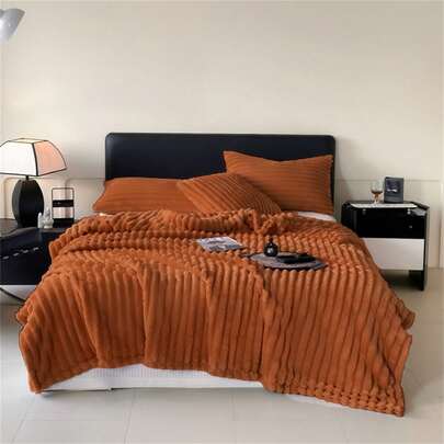 1pc Faux Rabbit Fur Blanket, Soft Fleece Blanket, Suitable For Bed, Sofa, Office Nap, Shawl, Skin-Friendly, Halloween Plush Blanket