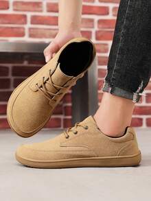 Nuevos tenis casuales de cuero con cordones para hombres, suela suave y ligera, versátiles de corte bajo, transpirables y planos, para todas las estaciones