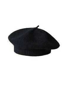 1pc Solid Color Baby Knit Beret Hat, Suitable For Daily Use, 0-2 Years Old - Multicolor - View 7