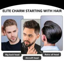 5-Piece Men's Styling Comb Set Barber Textured Comb Vintage Hair Brush PP Plastic Haircare Accessories