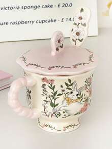 可爱卡通大容量陶瓷杯女士咖啡杯精致水杯