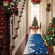 1pc/2pcs Winter Wonderland Snowflake Christmas Pattern Bathroom Anti-Slip Mat, Faux Cashmere Material, Plush Decoration Suitable For Bathrooms, Doorways, Kitchens & Festive Decorations, Machine Washable, Gift Idea - Multicolor - View 5
