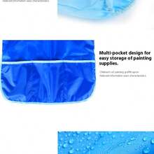 1 件高品质长袖防水绘画罩衣，适合男孩和女孩，加厚艺术绘画防护服，生日/圣诞节/派对礼物，青少年艺术绘画防护装备 - 彩色 - 查看 7