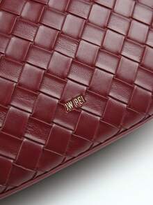 حقيبة كتف وحقيبة متقاطعة هلالية منسوجة عادية، حقيبة كتف إبداعية عصرية للنساء