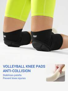 JINGBA SUPPORT 1 Pair Breathable Knee Pads With Thick Sponge Padding, Suitable For Dance, Volleyball, Roller Skating And Other Sports, Unisex - Black - View 6