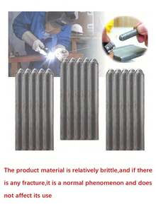 3pcs Universal Welding Rod, Repair Low-Temperature Welding Rod, Water Tank Pipe Welding Tool, Low-Temperature Easy Welding Strip, Easy Melting Powder Core Welding Rod, Brazing Strip, Stainless Steel Copper Iron Aluminum Welding Tool - Silver - View 3