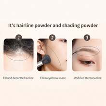 Waterproof Hairline Powder Fill Gaps & Forehead | 3 Colors | Sweatproof | Lightweight Natural Look | Touch-Up Mirror | Vegan Formula#HairlinePowder #WideForeheadFix #BeautyHack #Over40Beauty #BeforeAfterHair