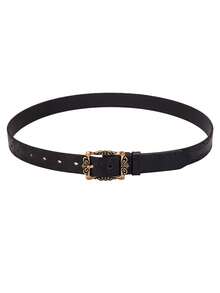 1pc/2pcs Women's Vintage Carved Waist Belt, Solid Color Retro Simple Versatile Ladies Belt, Suitable For Autumn, School