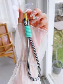 1 pieza Llavero de teléfono minimalista con bloques de color, correa universal para funda de teléfono, llavero de coche creativo