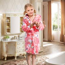 Children's Printed Flannel Bathrobe, Long Sleeve, With Pockets, Hood And Belt, 90cm, Suitable For 2-3 Years Old, Ideal For Autumn/Winter After Bath, Great Christmas Gift. Thickened Flannel Hooded Bathrobe, Astronaut Print, Soft And Comfortable, Perfect Choice After Bath In Autumn/Winter.