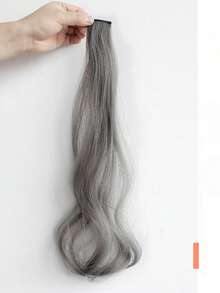 2片装绿色渐变色夹式接发片，无缝逼真长发，长度可修剪，带爪夹，发夹，发卡，发卡，发饰，上学用品，假发，女士圣诞装扮，头部配饰，女士发饰 - 綠色 - 查看 20