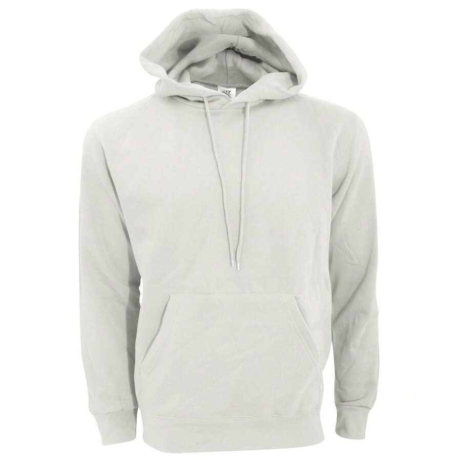 SG Mens Plain Hooded Sweatshirt Top / Hoodie (White) - 白色 - 查看 1