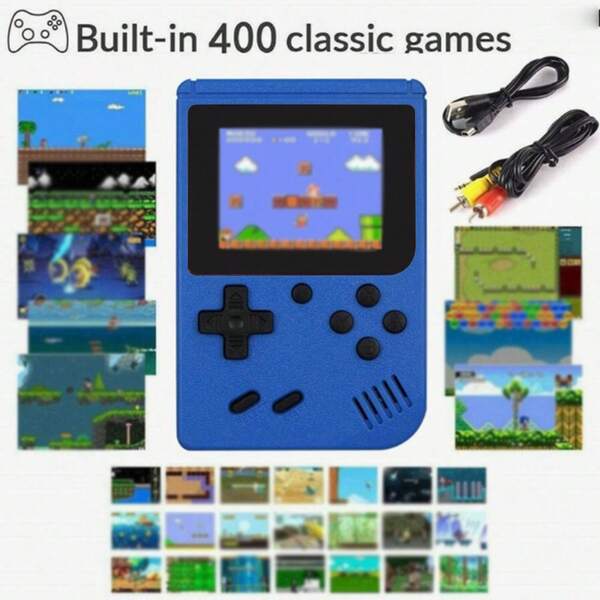 YIYI 1pc Macaron Mini 400-In-1 Game Player Portable Handheld Retro Classic Game Player 400 In 1 Game Console Retro Gaming Machine With 1020 MAh Battery For Man Women (1 Player / 2 Player)