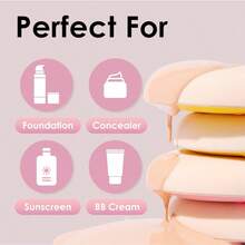 5Pcs Green Makeup Sponge Foundation Concealer And Powder, Blender Sponge Natural And Easy Makeup Soft Long - Lasting And Beginner - Friendly, Medium