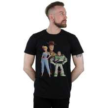 Disney Mens Toy Story 4 Woody Buzz And  TShirt (Black) - Coffee Brown - View 3