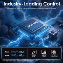 USB4 V2 PCle Gen4 NVMe Hard Drive Case,Powered By JHL9480 Chip,With A Read Speed Of 6000+MB/S And A Write Speed Of 5000+MB/S,Built-In Heat Sink,Plug And Play Compatible With Thunderbolt 4/5 And USB4 V2 Interfaces,Suitable For M4/M3/M2 Apple Computers