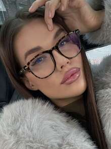 2 Pairs Women's Acrylic Bohemian Contrast Color Casual Square Frame Lightweight Glasses, Suitable For Daily Reading And Commuting - Multicolor - View 15