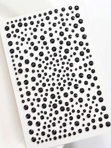 Schwarze Glitzer Gesichtsschmuck Aufkleber, Augen-Kristall Make-up Kunst Augen Körper Gesichtsschmuck Beauty Make-up Tools Eyeliner temporäre selbstklebende Nagel Beauty Augen Strass für Tanzshow, Party und Halloween Dekoration