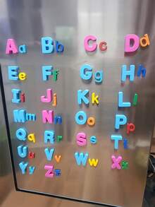 1 Box Magnetic Letter Set - Ideal For Early Language Learning, Spelling And Teaching: Perfect Gift For School Education And Home Education, Also A Great Choice For Halloween And Christmas Gifts. Alphabet Numeric Refrigerator Magnets, Suitable For Learning Toys And Children's Toys, Interactive Spelling Practice, Math Games, Random Letter Colors And Sizes. - Multicolor - View 5