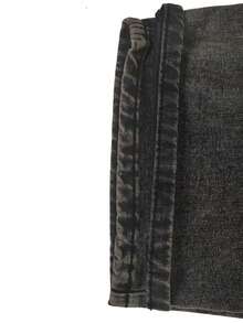 1pc Vintage Distressed Washed Loose Fit Wide Leg Boyfriend Jeans, Casual & Versatile Unisex Style (With Frayed Hem)