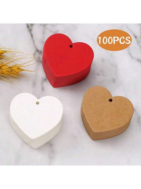 50 pezzi, Etichette regalo a forma di cuore, Etichette in carta kraft, Etichette vintage per matrimoni con nome, Etichette vuote per incartare regali per arti e mestieri, Natale, Regali, Matrimoni, Bomboniere, Decorazioni per feste