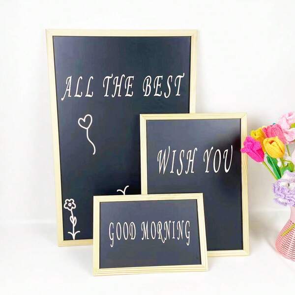 Tablă de mesaje cu cretă ștergătoare, tablă didactică, tablă de afișare publicitară pe masă. Potrivită pentru prezentări la birou, bar mic, cafenea, brutărie, magazin de haine, tablă de afișare cu informații pentru standuri.